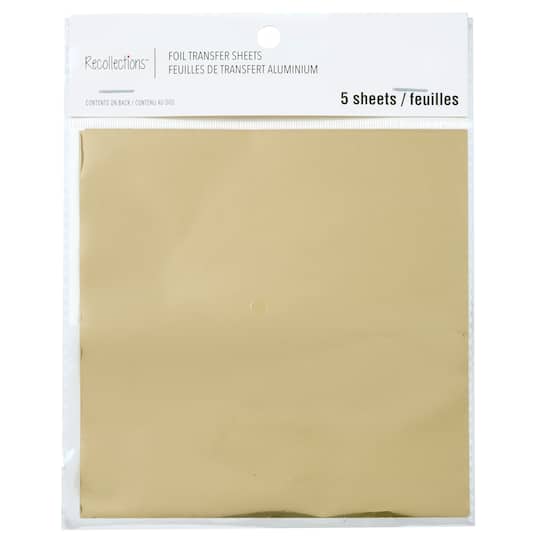 18 Packs: 5 ct. (90 total) 5.5&#x22; Gold Foil Transfer Sheets by Recollections&#x2122;